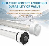 Vista 2 de Varilla de ánodo para calentador de agua para RV, paquete de 2 unidades, 2 años de garantía, 9.25 x 3/4 pulgadas, NPT de magnesio premium, varilla