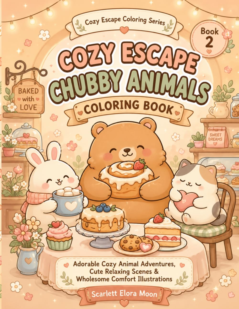 Cozy Escape Chubby Animals Coloring Book: Adorable Cute Animal Coloring Pages for Stress Relief, Relaxation and Cozy Aesthetic Comfort (Cozy Escape Coloring Series)