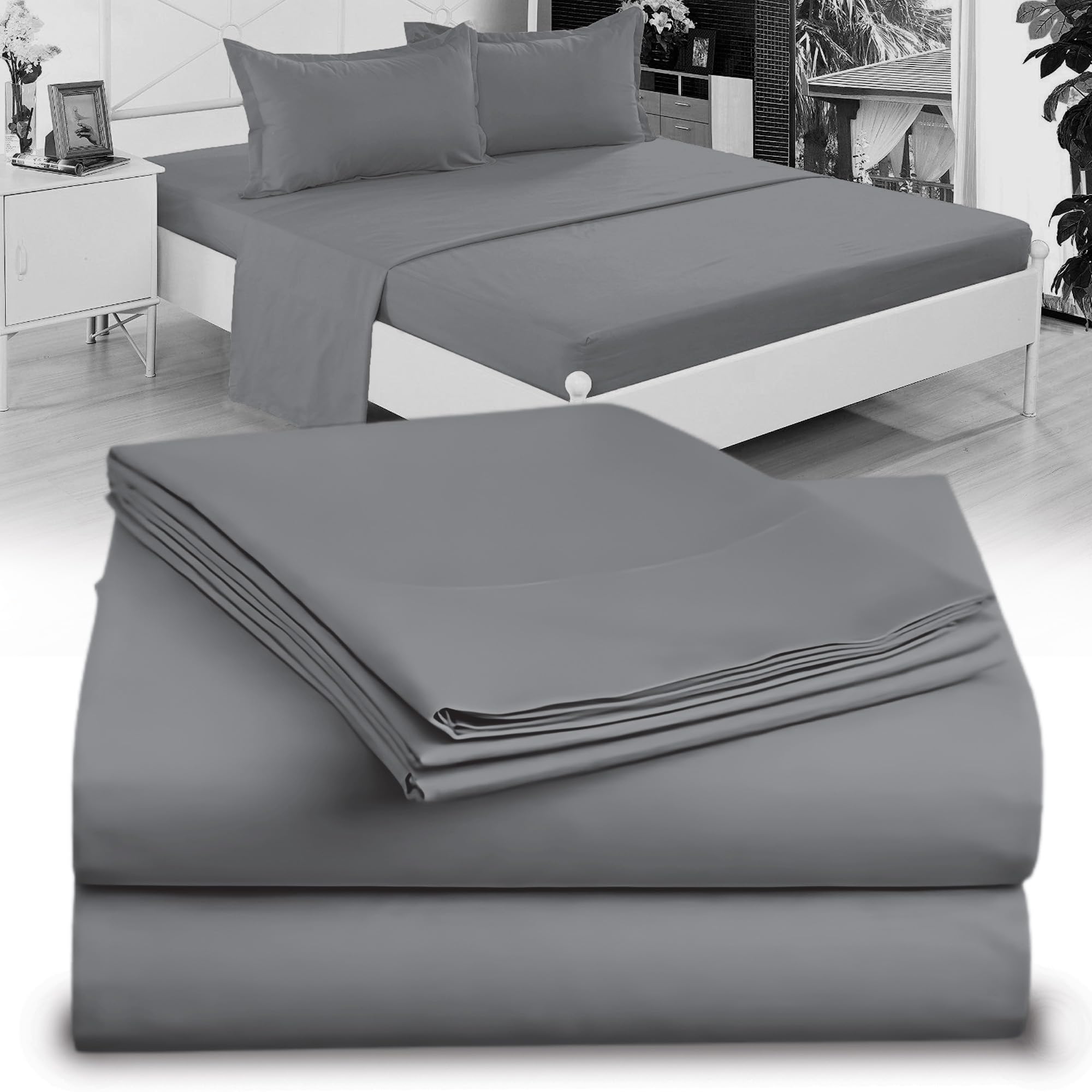 Twin XL 100 Microfiber Double Brushed Sheet Set - Extra-Soft Wrinkle-Free - 15 Deep Pockets 39 x 80