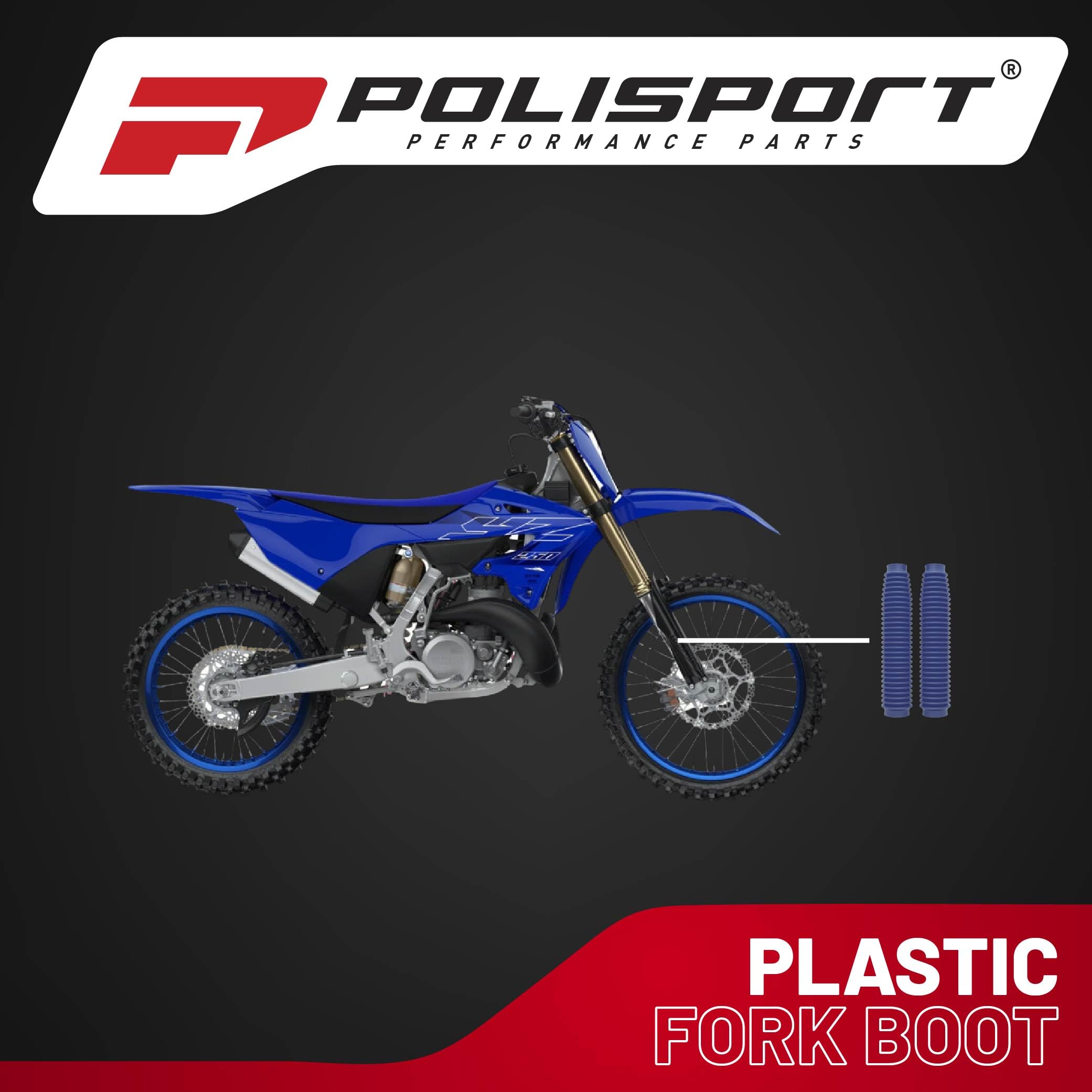 Cuffie a soffietto per forcella 350 x 41 blu