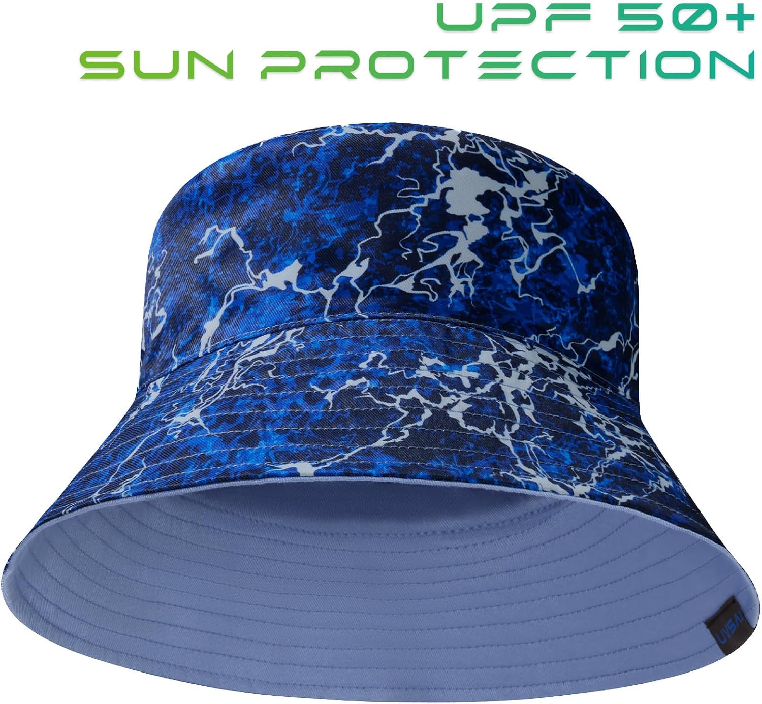 UPF 50+ Reversible Foldable Sun Bucket Hat for Hiking Fishing Beach Safari Men Women - Image 4