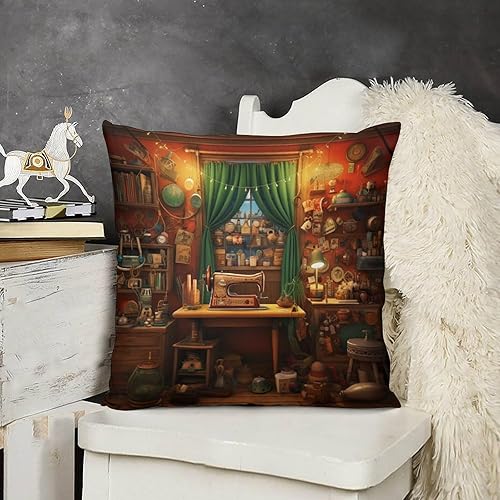 Fundas de almohada cuadradas suaves para sala de costura, fundas de cojín de 12 x 12 pulgadas, decoración de tienda de ropa, cojines decorativos