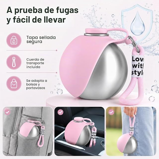 Foto 4 de 8 de ZUMME Bebedero Perro portatil. 304 Acero Inoxidable, Antiderrames 285ml