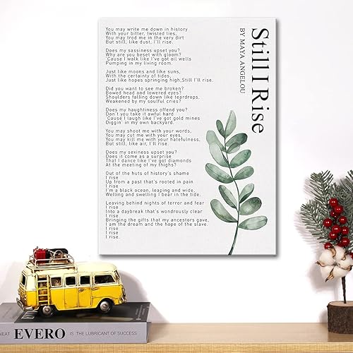 Miniatura 5 de Lienzo decorativo para pared, con citas inspiradoras de "Still I Rise", pintura impresa en lienzo, decoración de pared para el hogar, regalo