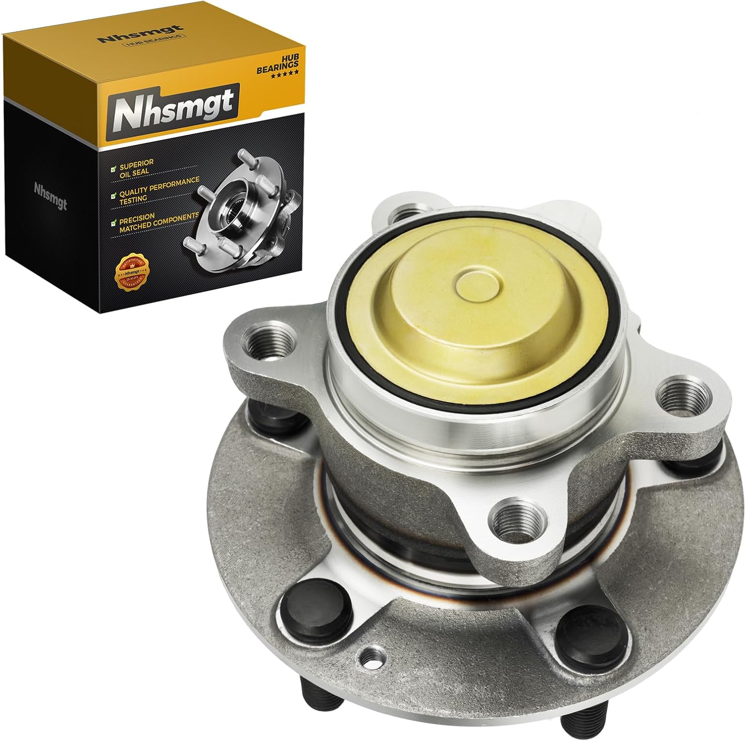 512570 Rear Wheel Bearing and Hub Assembly Fit for Honda Civic 2016-2021, for Honda Insight 2019-2022, 5 Lugs, Non-ABS
