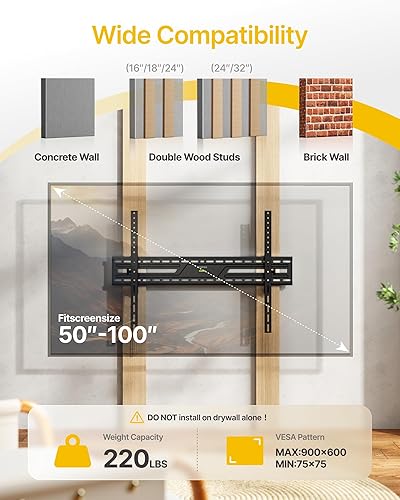 Miniatura 7 de monTEK Soporte de pared para TV con inclinación completa de 15 para televisores grandes de 43 a 100 pulgadas de hasta 220 libras y Vesa de 35.433 x