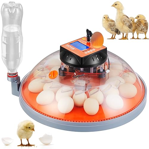 VEVOR Incubadora de huevos, incubadoras para incubar huevos, girador automático de huevos con control de temperatura y humedad, 24 huevos para criar VEVOR Incubadora de huevos, incubadoras para incubar huevos, girador automático de huevos con control de temperatura y humedad, 24 huevos para criar