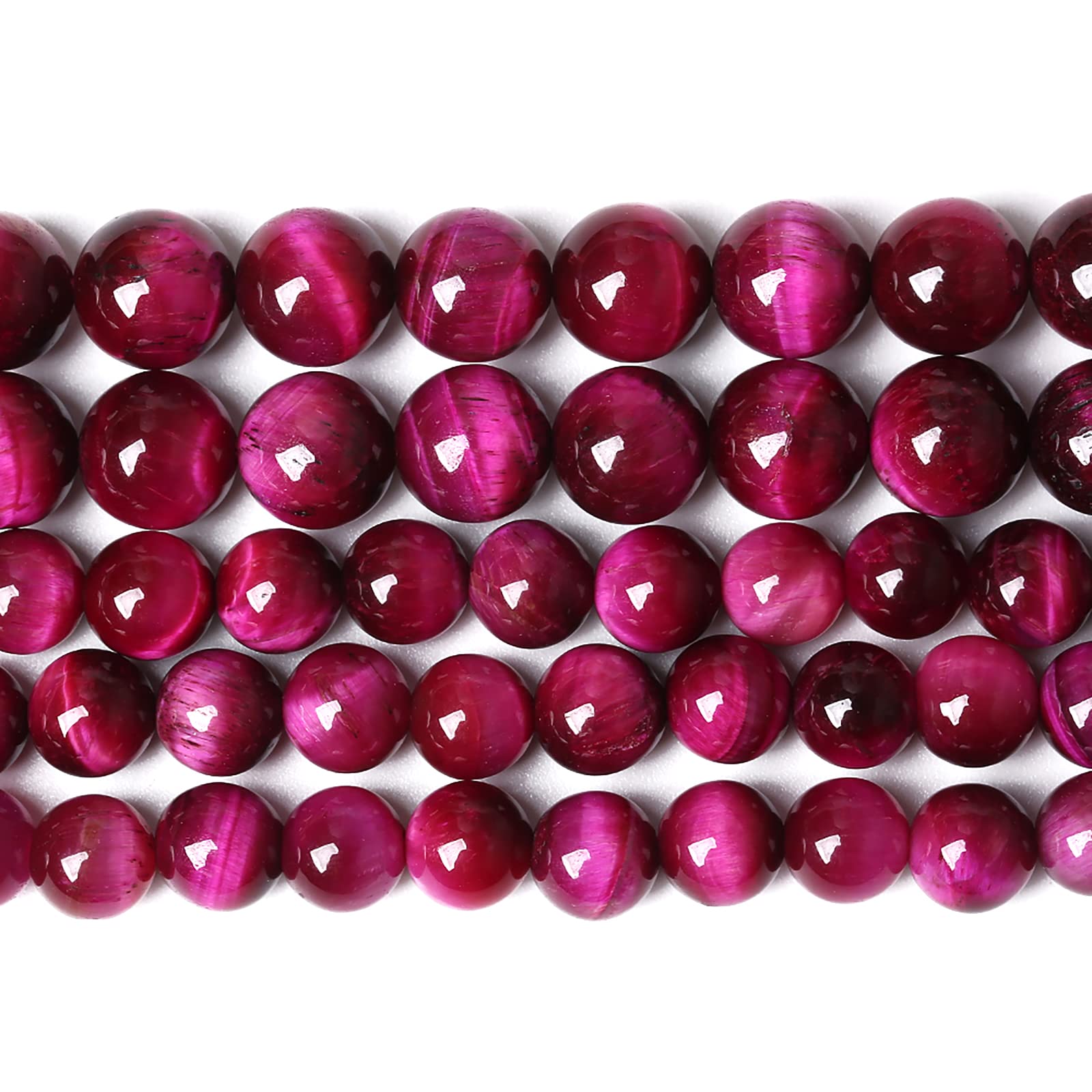 4MM 88PCS Natural Rose Pink Tiger Eye Stone Beads Crystal Spacer Round Loose Beads for Jewelry Making DIY Bracelet Accessories Strand 15 inches โ image 1