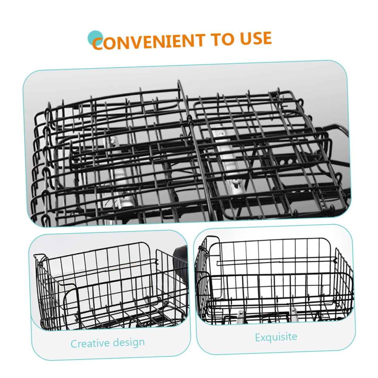 Cesta Trasera para Bicicleta Plegable Capacidad para y Instalación y Almacenamiento para Ciclistas y