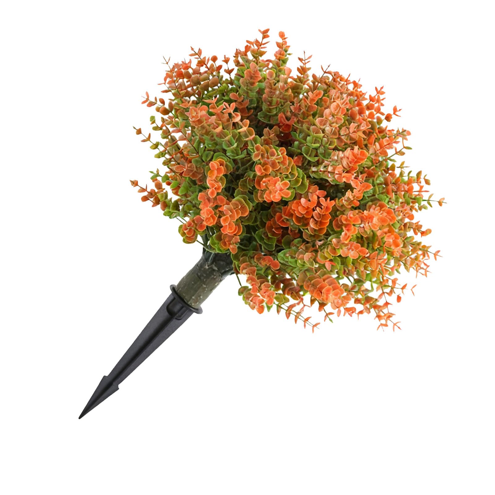 Topiary Eukaliptusowe Sztuczne Krzewy z Kolcami Żywe Pomarańczowe Liście do Dekoracji Ogrodu lub Patio 45 Cm 2 szt.