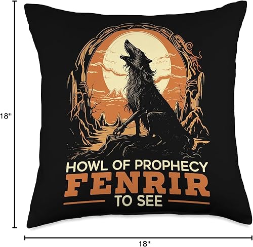 Miniatura 4 de Fenrir Viking Scandinavian Pride Norsemen Odins Wolf - Almohada de 18 x 18 pulgadas, multicolor