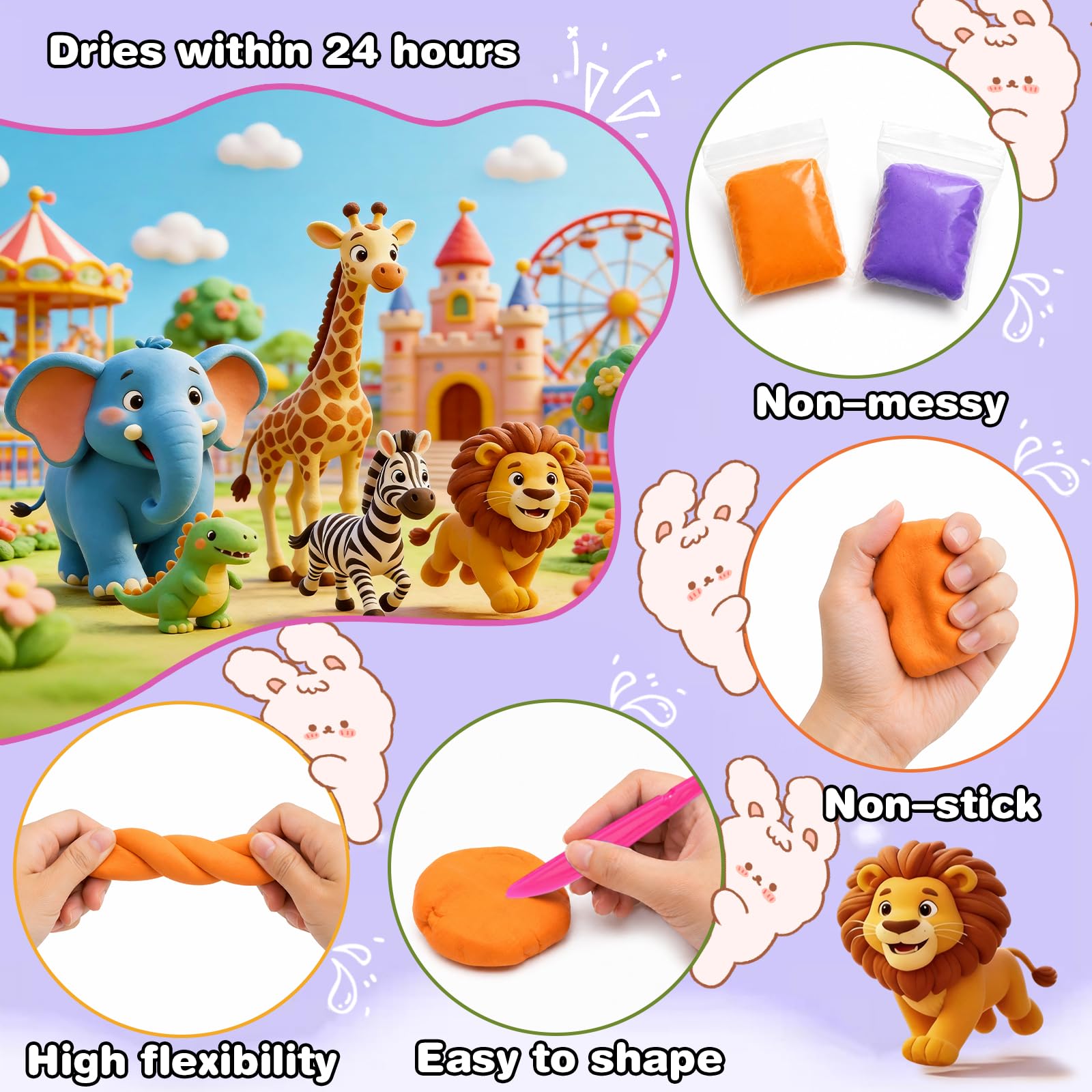 Air Dry Clay Kit - 158 Colors for Kids Crafts -3 Air Dry Clay Kit - 158 Colors for Kids Crafts -3