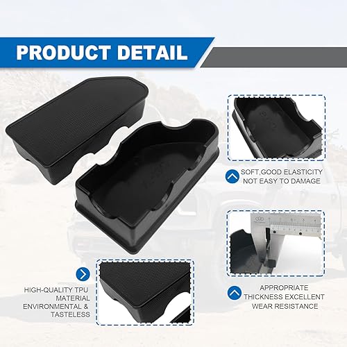 Miniatura 3 de Fundas de bolsillo para estaca para riel de cama, compatibles con GMC CanyonChevy Colorado 2015, 2016, 2017, 2018, 2019, 2020, fundas traseras para