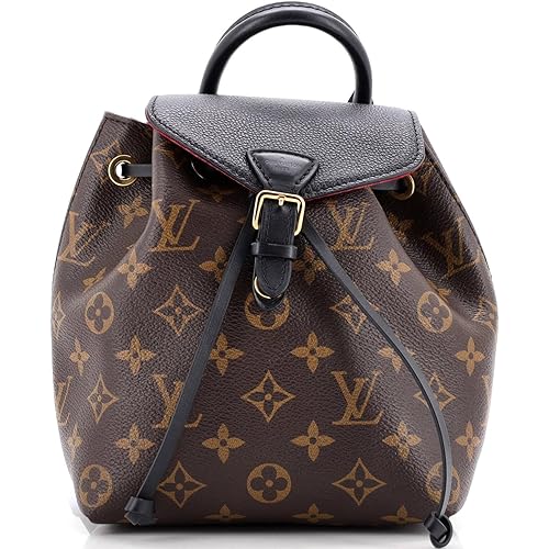 Louis Vuitton, Pre-Loved Montsouris NM Backpack Monogram Canvas with Leather BB, Black
