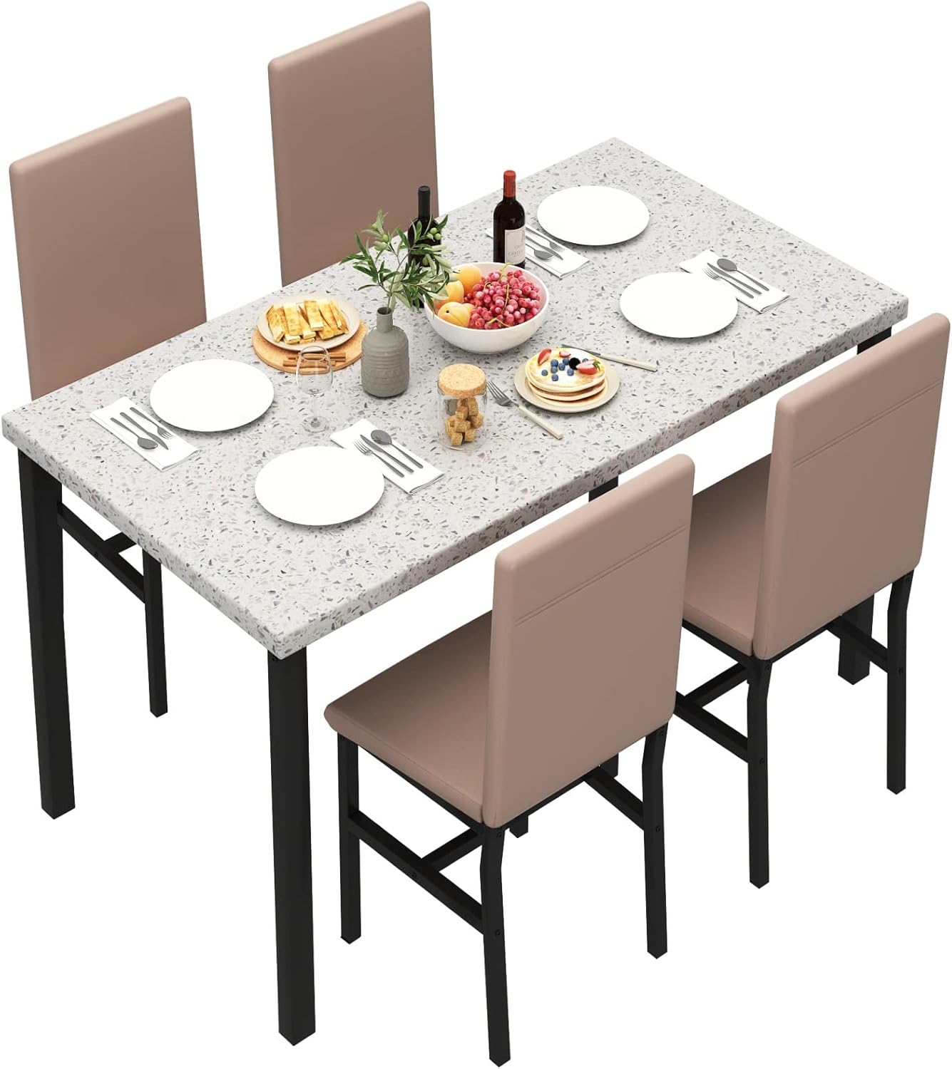 tantohom Dining Table Set for 4, Modern Kitchen Table and