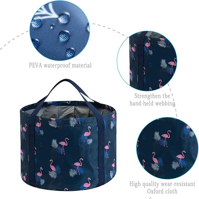 Balde plegable multifuncional para remojar pies, portátil, baño de pies, pedicura miniatura 7