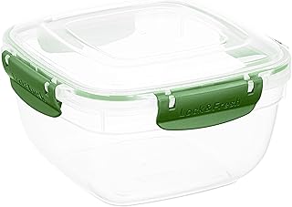 Superio Plastic Food Storage Container with Airtight Lid- 48 Oz, BPA Free, Leakproof, Stackable, Microwave, Dishwasher and Freezer Safe, Green