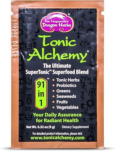 Vista 7 de Dragon Herbs Tonic Alchemy Superfood Greens Powder con 91 ingredientes: hierbas tónicas, ashwagandha, hongos, probióticos, súper verdes, algas