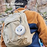 Vista 3 de EBODA Altavoz de ducha Bluetooth, IPX7, impermeable, portátil, inalámbrico, pequeño, flotante, 2000 mAh con luz para el hogar, piscina, playa