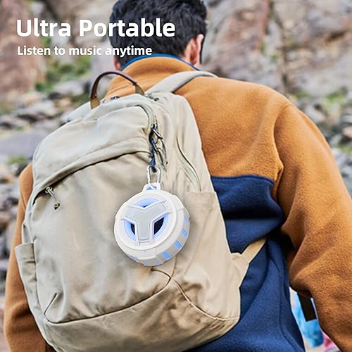 Miniatura 3 de EBODA Altavoz de ducha Bluetooth, IPX7, impermeable, portátil, inalámbrico, pequeño, flotante, 2000 mAh con luz para el hogar, piscina, playa,