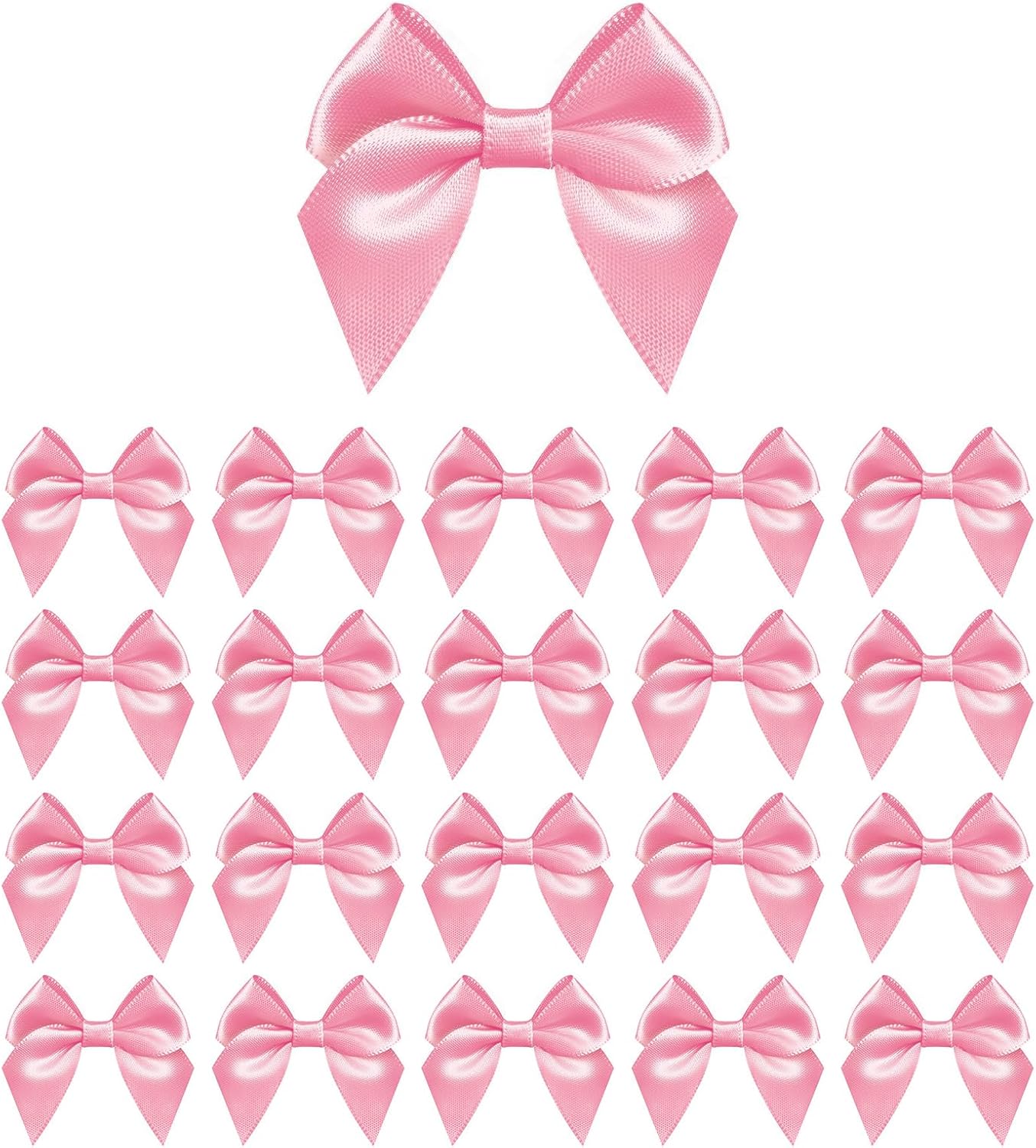 100 PCS Satin Ribbon Bows, 2.75" Mini Bows for Gift