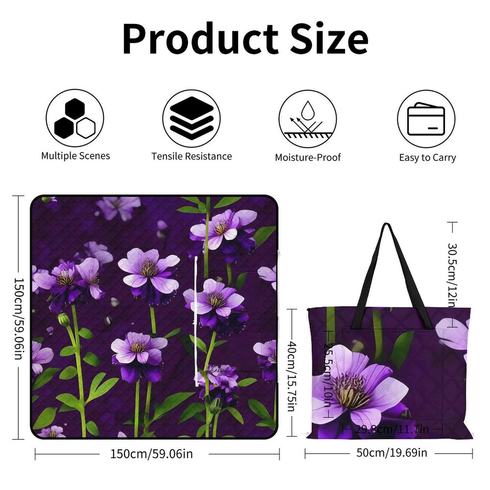 Amazon.com: QMNLKH Foldable Outdoor Picnic Blanket Zipper Type