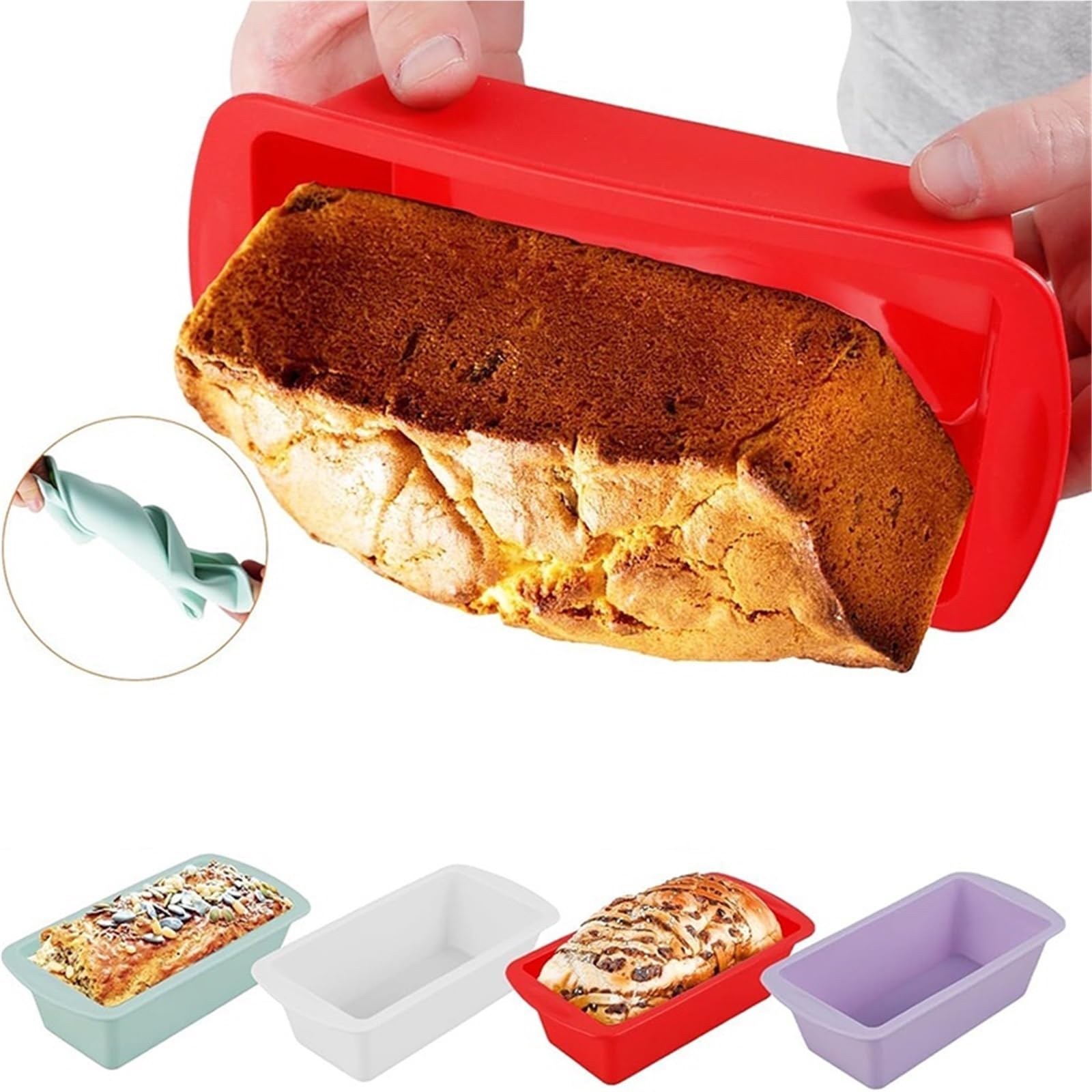 Juego de 8 moldes antiadherentes for hornear pan, pasteles, repostería, bandeja for, herramienta for Para Cocina
