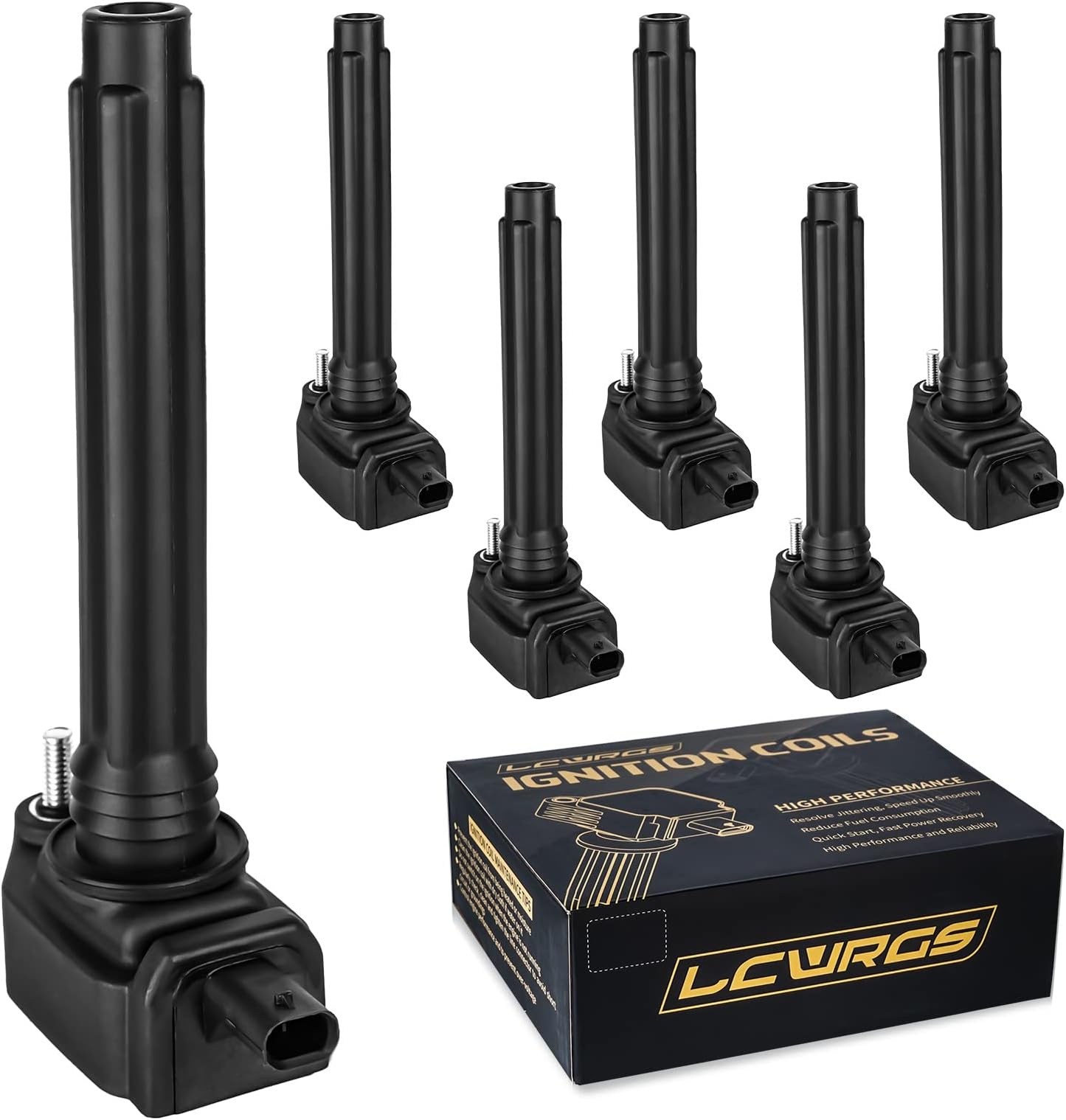Set of 6 Ignition Coils Fits for 3.6 V6 2011 2012 2013 2014 2015 2016 Dodge Durango Charger Grand Caravan Chrysler Town Country 300 Jeep Grand Cherokee Wrangler Coil Packs Replace# UF648