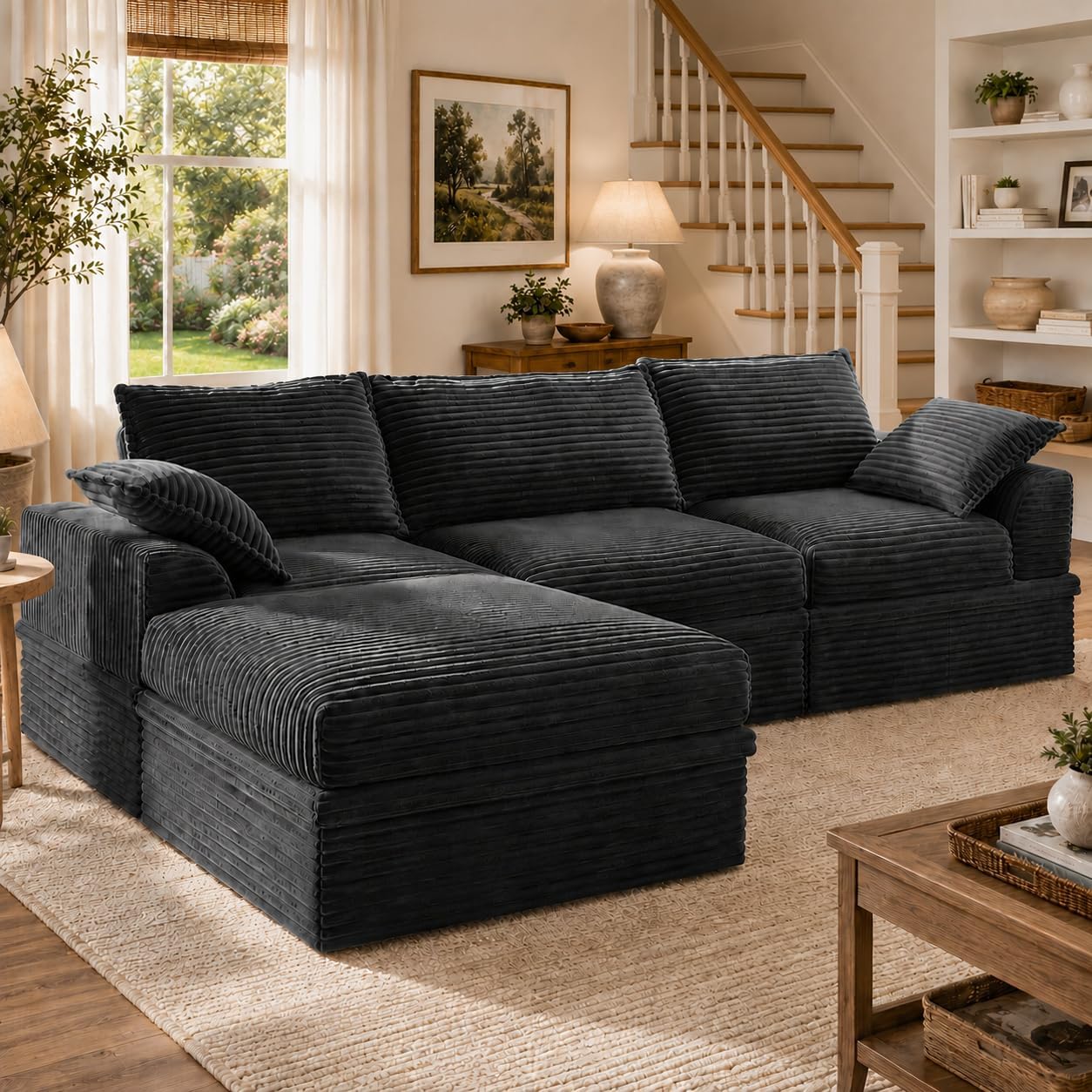 Upgraded Boneless Couch with Storage