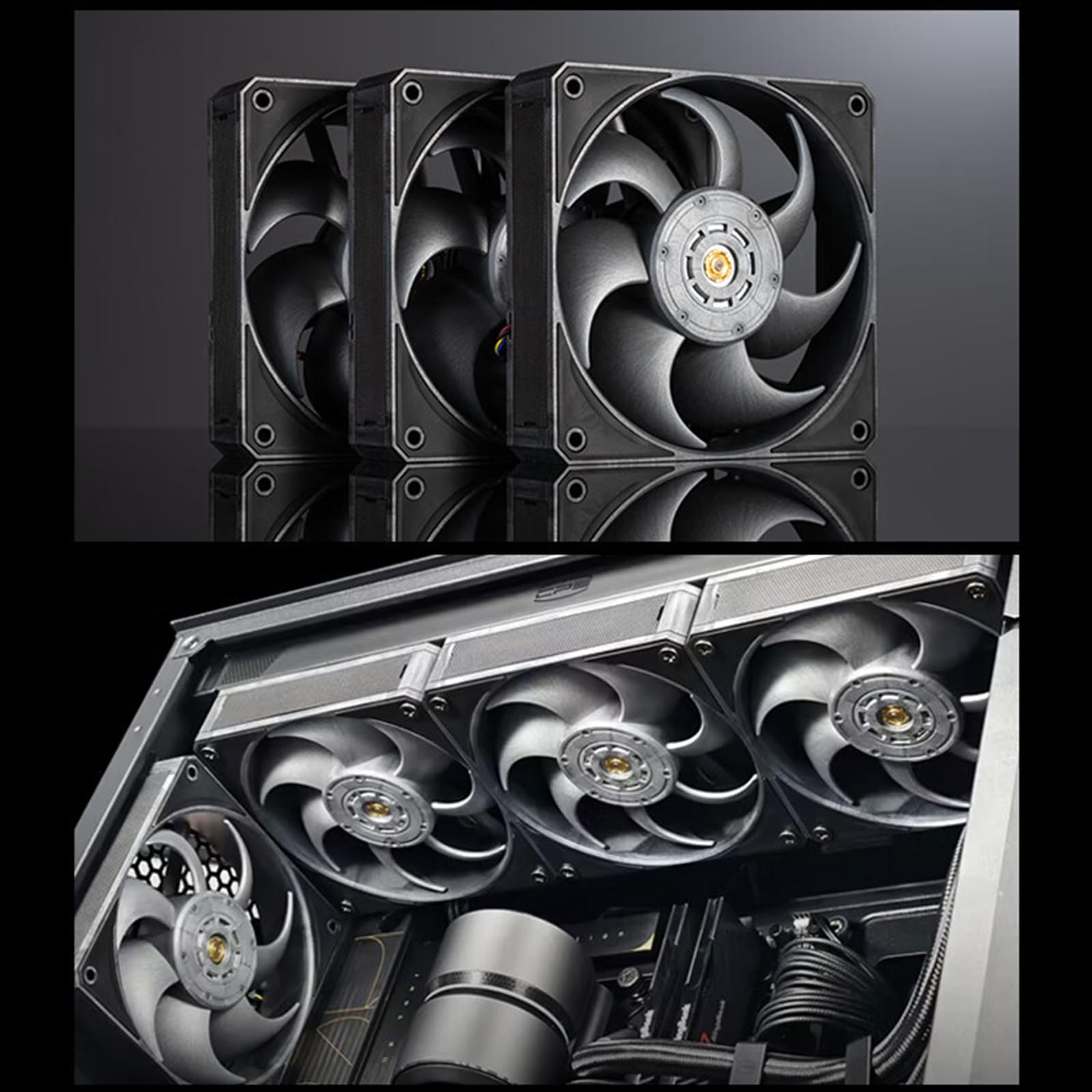 Ventilador de refrigeración de gabinete de 24V, energía de Ruido para, estación de Trabajo, Consola de Juegos, Accesorios de disipación de Calor, refrigeración de para Juegos