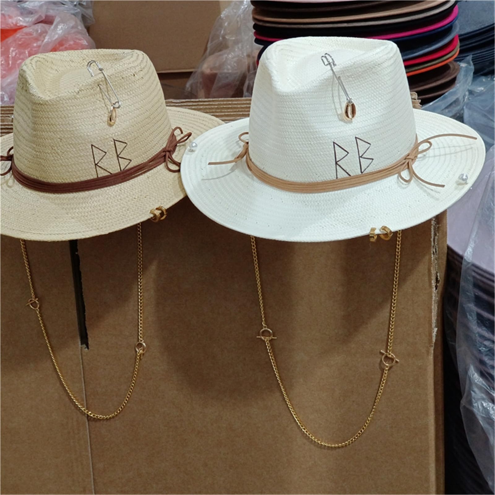 Damska czapka plażowa czarna litera wstążka dekoracja elegancka sukienka na imprezę kapelusz podróż słońce fedora regulowana 56-58 cm
