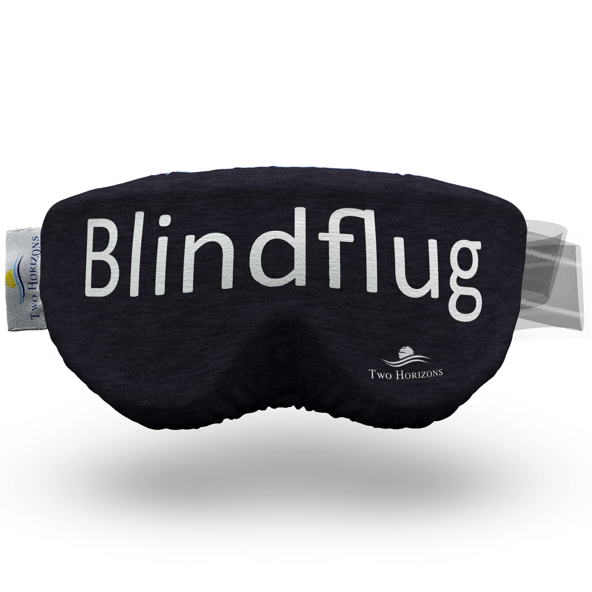 Two Horizons Ski Goggles Protective Cover | Protects Against Scratches | Microfibre Glasses Cleaning Cloth | Humorous Sayings | Ski Goggles Protection — image 1