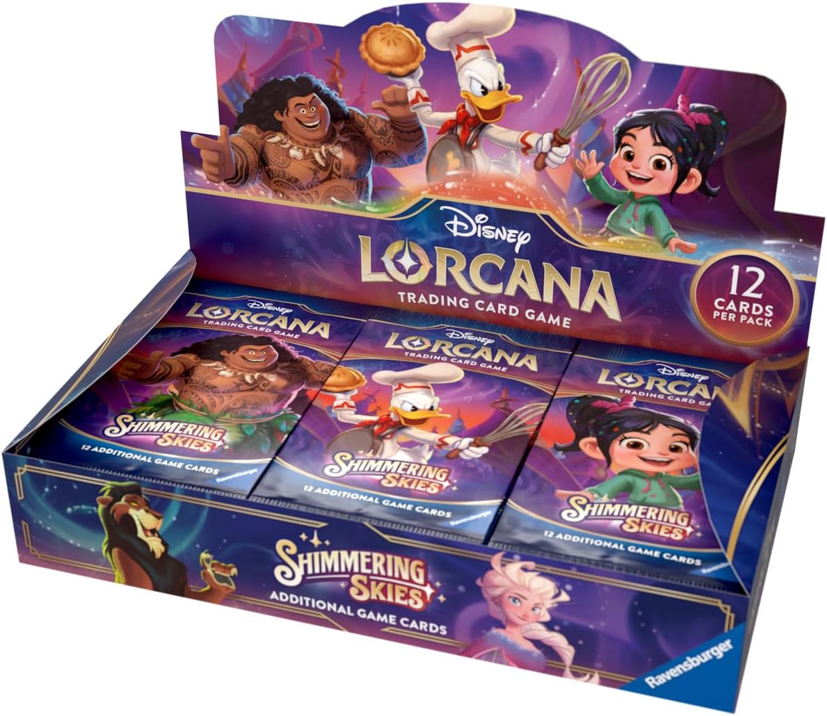 Ravensburger Disney Lorcana TCG: Shimmering Skies Booster Pack Display | 24 Packs with 12 Trading Cards Each | Ideal for