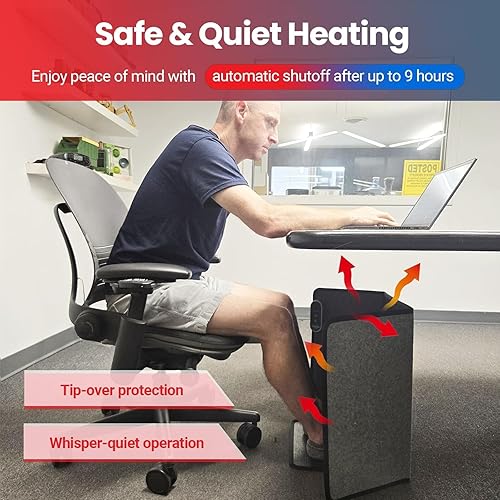 Miniatura 2 de Lavawall - Calentador eléctrico de pared, calentador de espacio portátil para oficina y hogar, temporizador y termostato, seguro y silencioso para