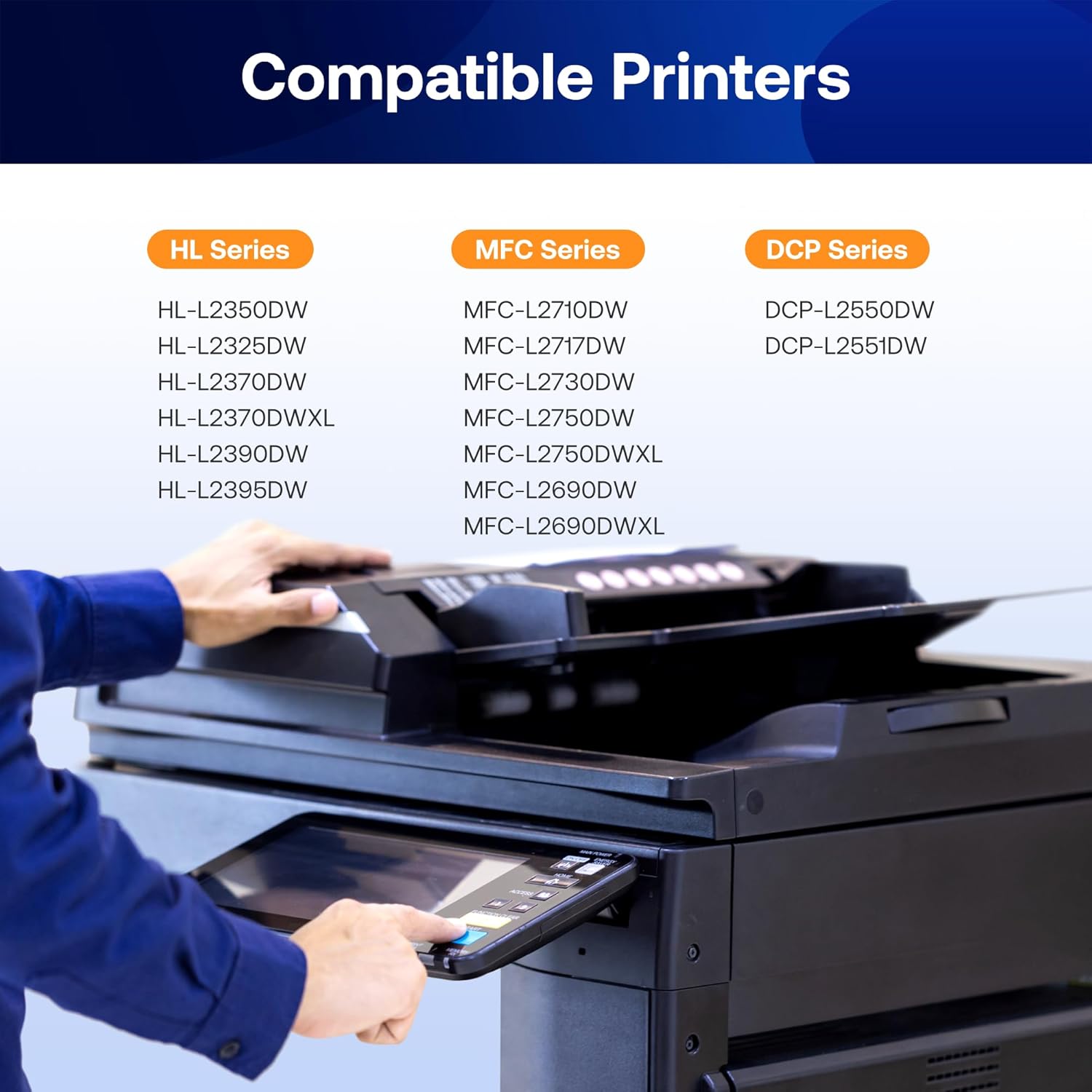 TN760 Toner Cartridge and DR730 Drum Unit Replacement for Brother TN 760 TN-760 TN730 DR-730 Compatible with MFC-L2710DW MFC-L2750DW HL-L2370DW DCP-L2550DW Printer (2 Toners, 1 Drum Unit, 3 Pack) - Image 2