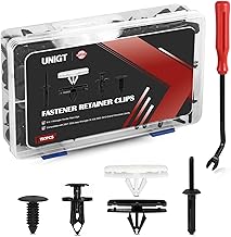 6 in 1 Wrangler Fender Flare Clips, UNIGT Fastener Retainer Clips Compatible with 2007-2024 Jeep Wrangler JK JL & 2005-2010 Grand Cherokee Liberty Plastic Bumper Rivets - Push Type