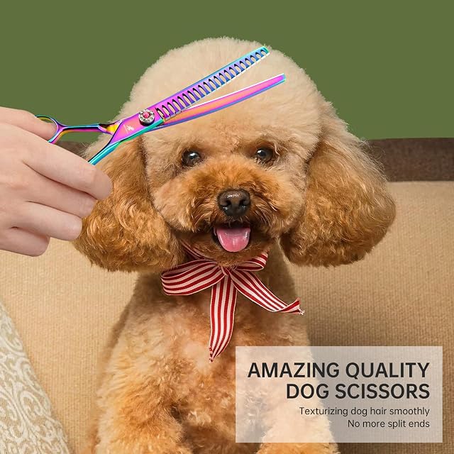 Foto 4 de 6 de Xweptuy Tijeras de Adelgazamiento curvadas para peluquería Canina