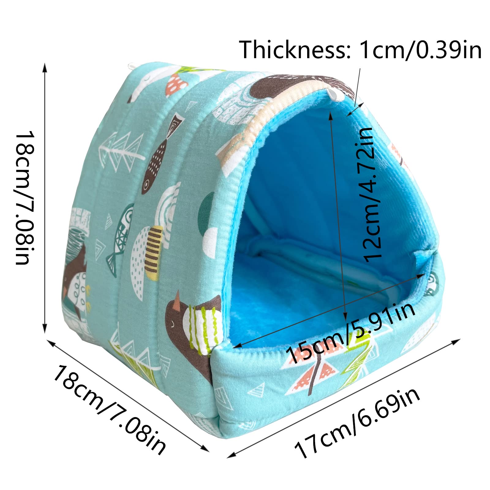 Cuccia Morbida Per Porcellini D'India E Piccoli Animali - Casa Grotta 26x26x26cm, Doppio Uso - Foto 11