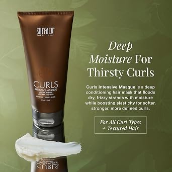Surface Hair - Curls Intensive Masque, Hydrate, Protect And Heal With Cocoa Butter And Babassu Oil, 6 Fl. Oz.