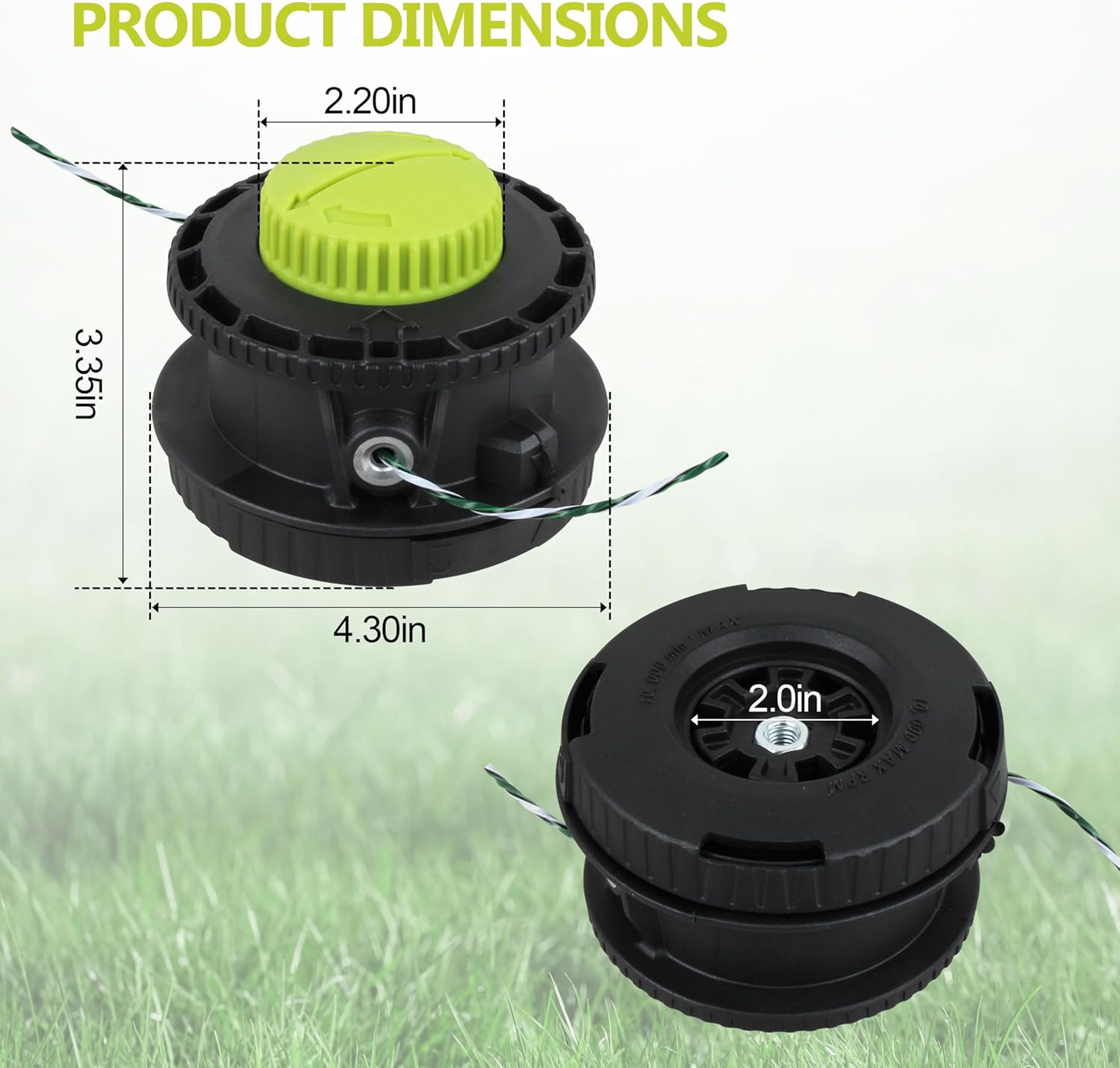 314608005 Bump Feed Trimmer Head - Replacement for Ryobi Reel Easy+ Straight Shaft RY15526 RY15527 RY15529