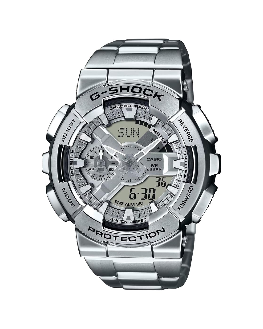 Casio G-Shock GM-110D-8ADR Analog-Digital Silver Dial Men (G1687)-picture-25