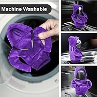 Vista 4 de Sudadera con capucha para palanca de cambios de automóvil, cubierta universal para palanca de cambios de automóvil, divertida sudadera con capucha