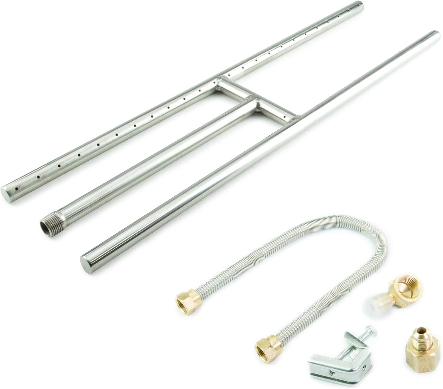 H-Burner for Fire Pits and Fireplaces | 48 Inch, Stainless Steel Burner | Includes Accessory Kit