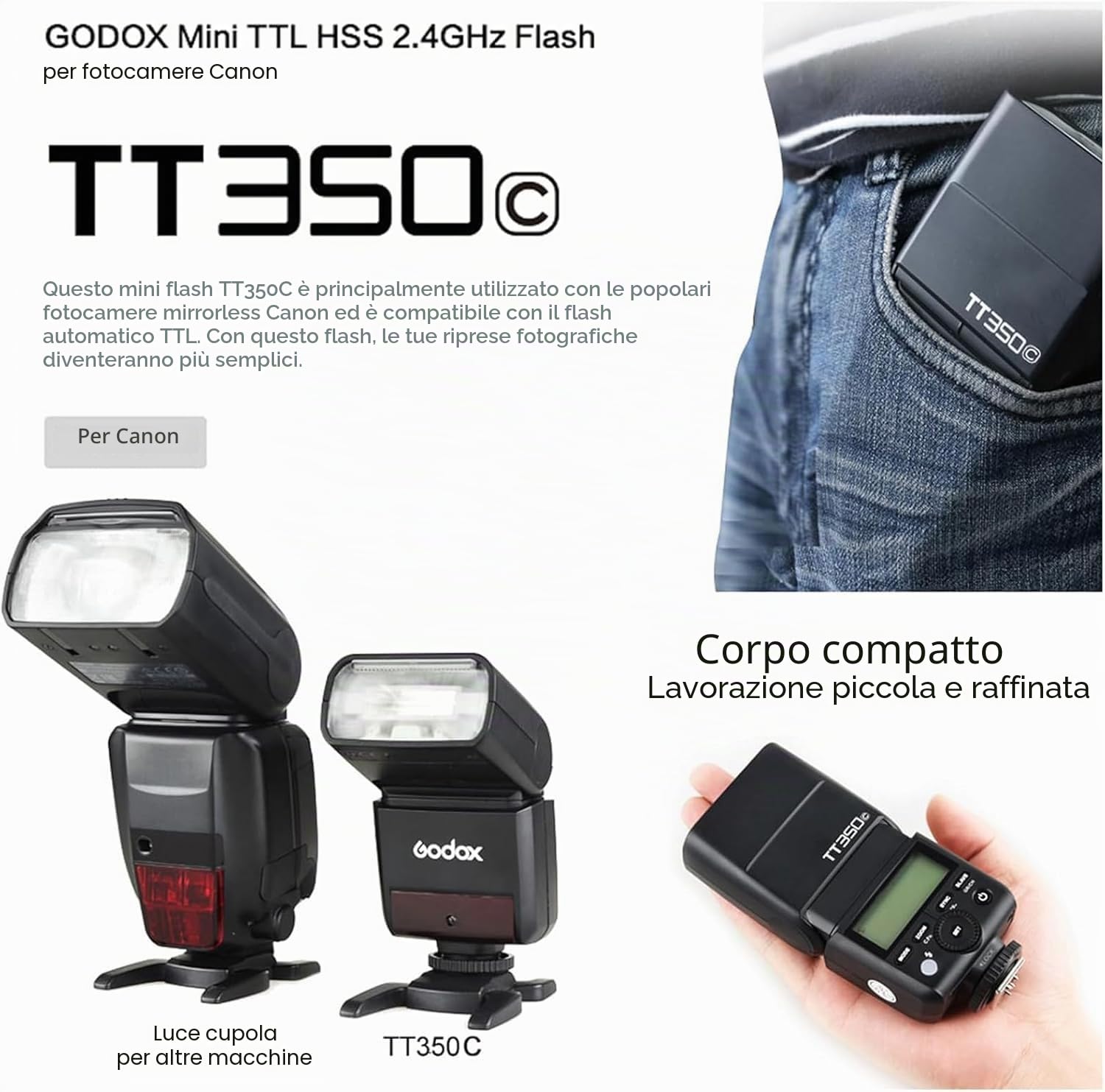 Godox tt350 C Flash Ttl per Canon