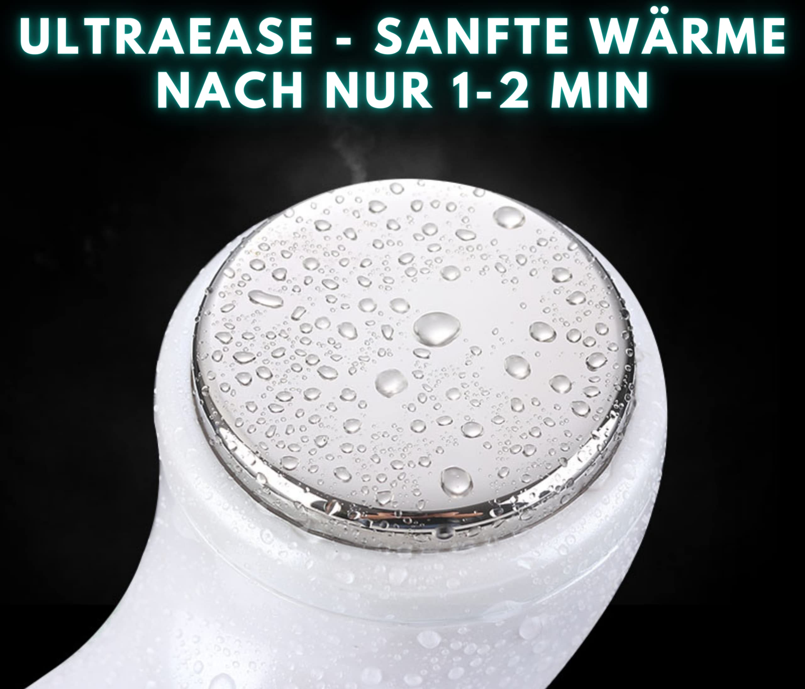 Ultrasons à domicile | Ultrasons chauffants, sans fil, sans vibrations & physiologiques pour le corps et le visage & soins de la peau | avec quatre techniques psychologiques