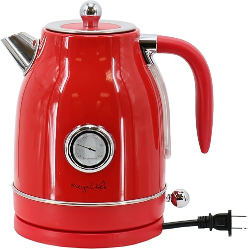 Miniatura 2 de MegaChef Tetera eléctrica de 1.7 litros y tostadora de 2 rebanadas (rojo)