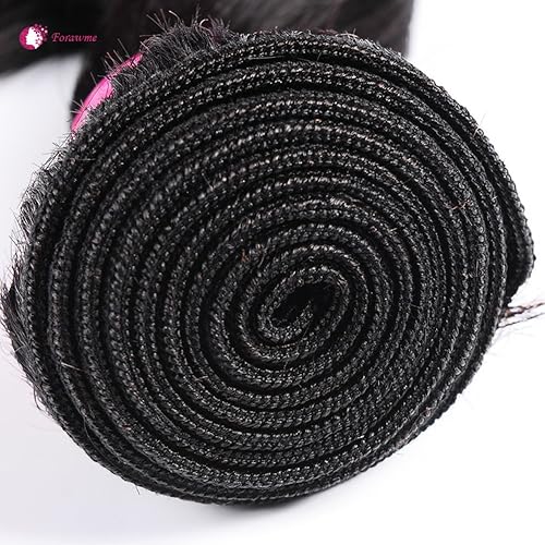 Miniatura 10 de Cabello humano virgen brasileño sin procesar con ondas de agua, 3 manojoslote 18, 20, 22 pulgadas, #1B, extensiones de cabello suave negro