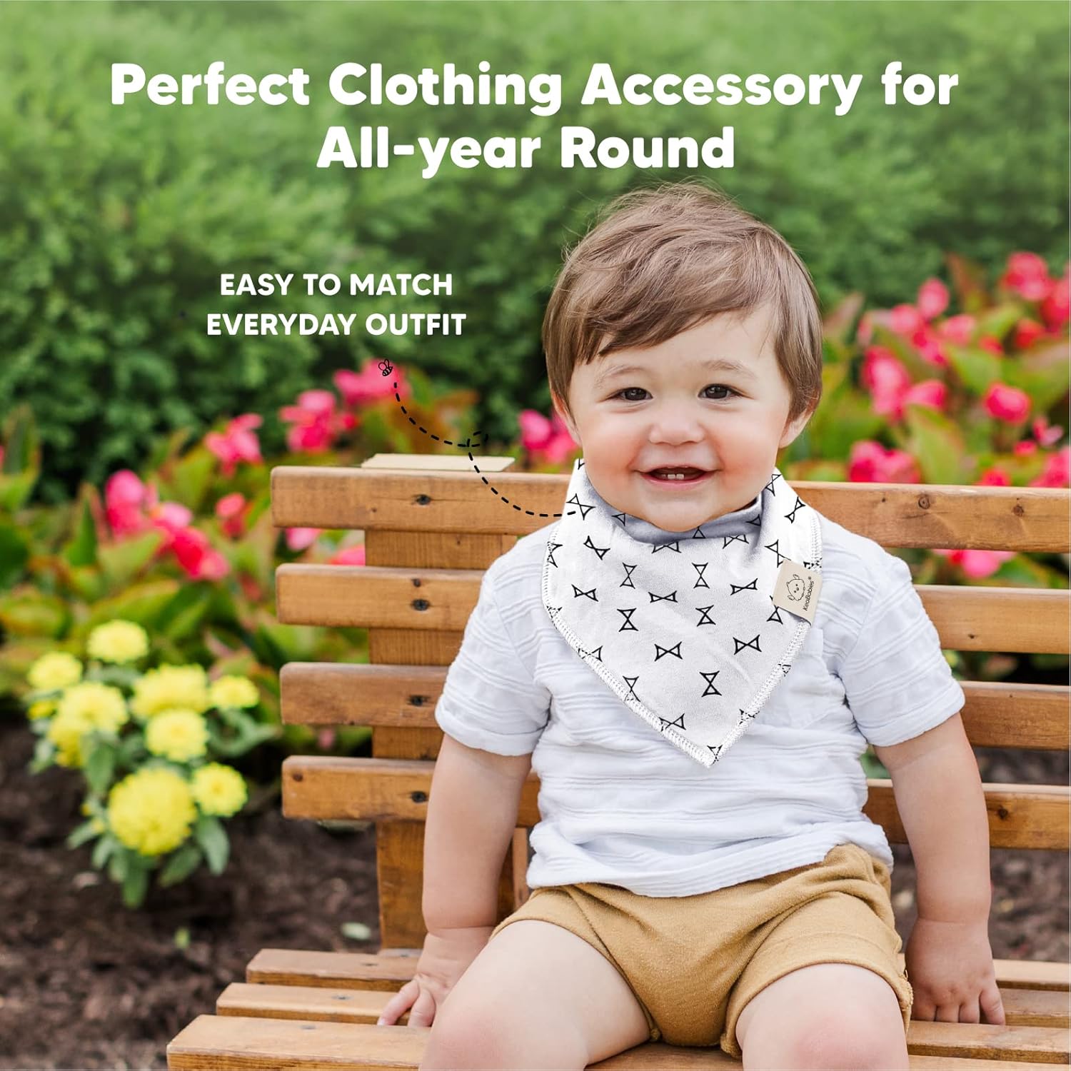 KeaBabies 10-Pack Baby Bandana Drool Bibs and 8-Pack Organic Baby Bibs for Girls & Boys - Stylish Unisex Bandana Bibs - Teething Baby Bibs for Boy, Girl - Super Absorbent Bandana Drool Bibs