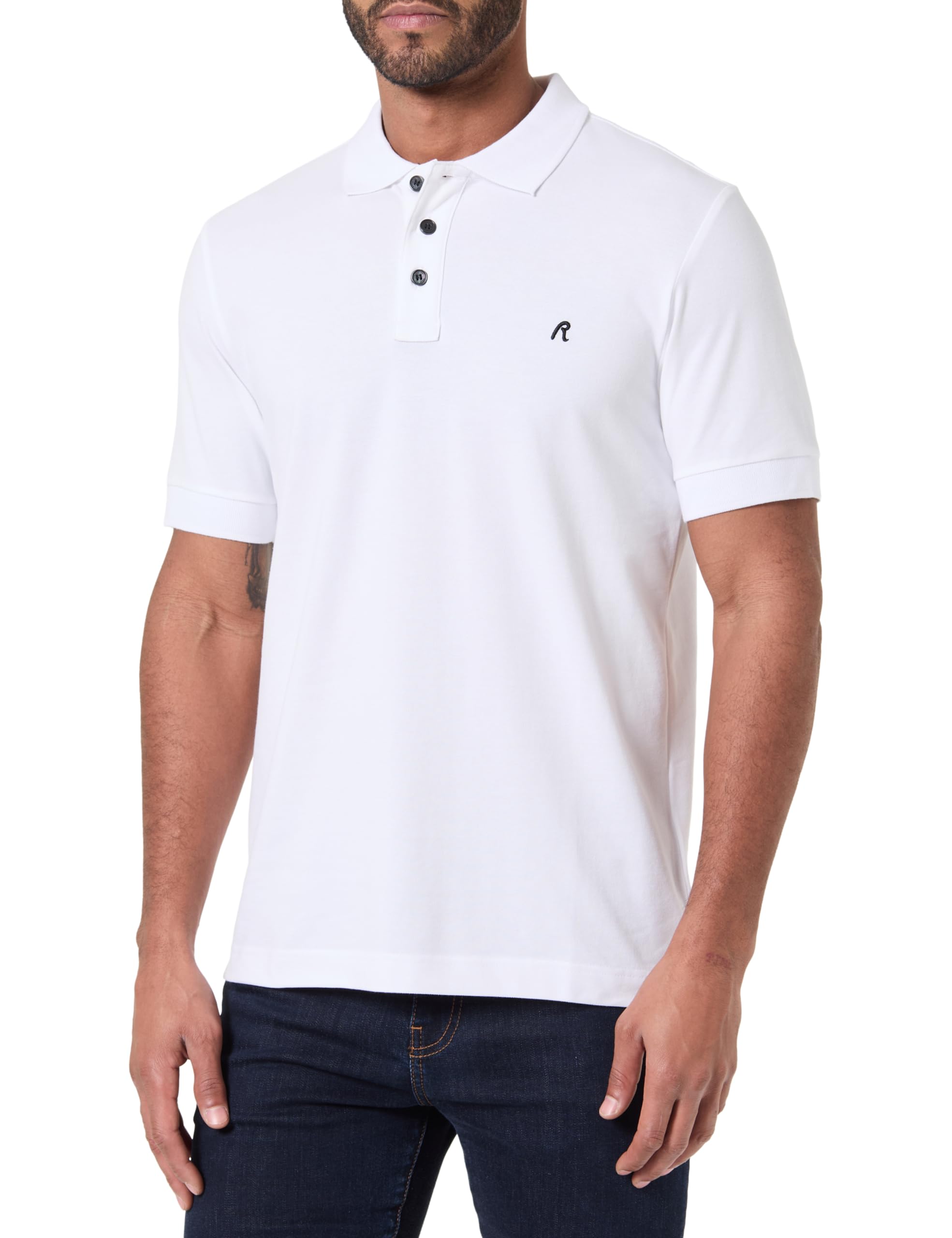 Replay Men's M6849s Polo Shirt, White (001 White), M