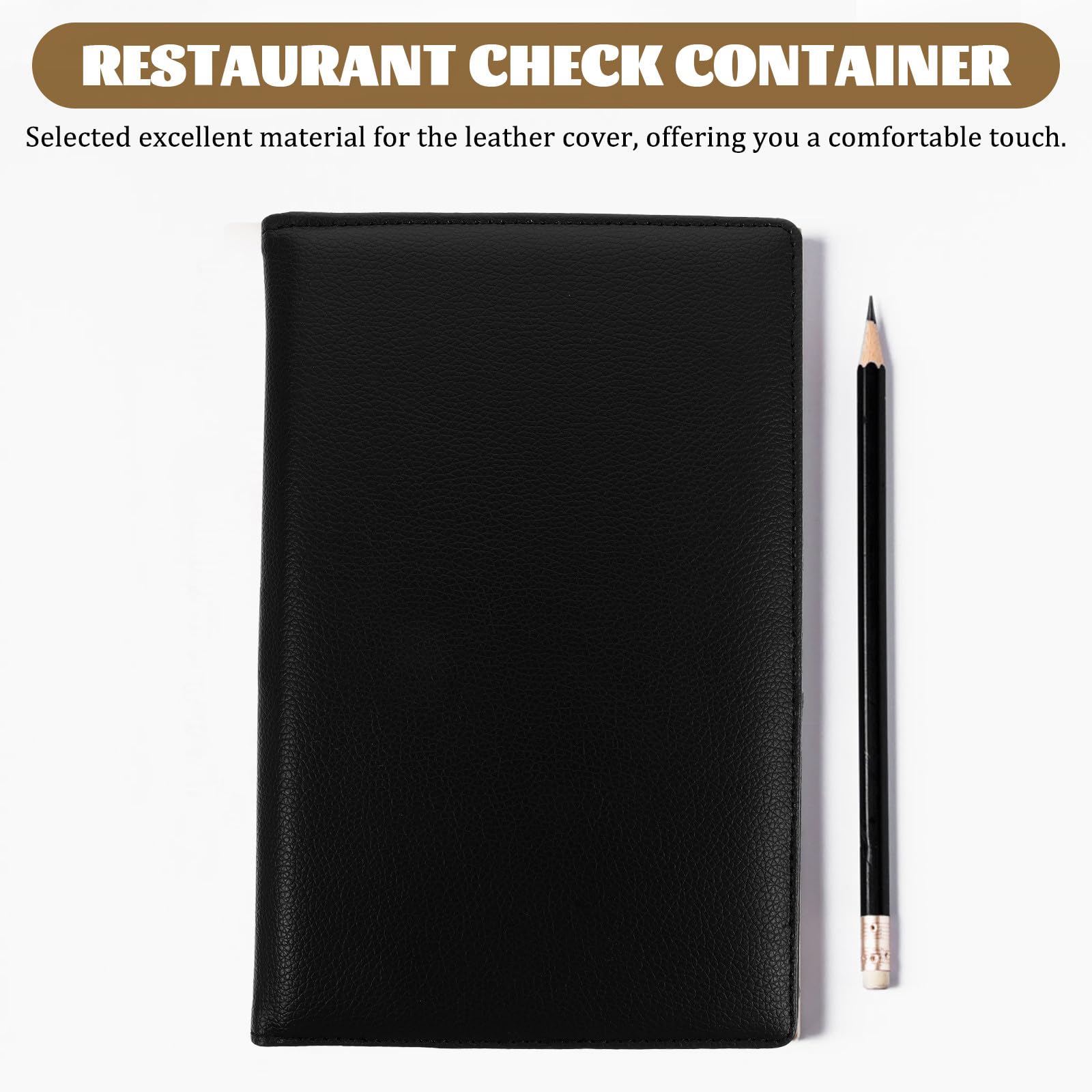 Porta Conto Piccolo in Pu Nero per Bar e Casa